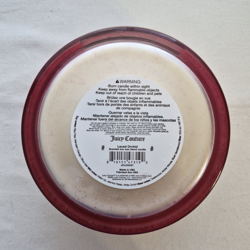 Juicy Couture Laced Orchid Glitter Pink Candle - Picture 8 of 9